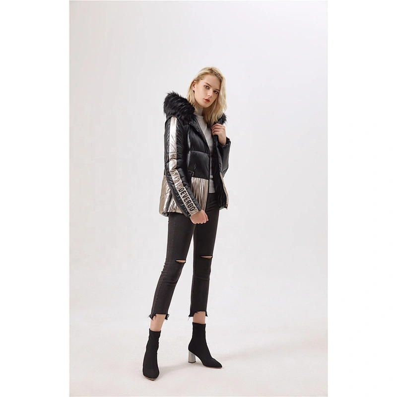 Fashion winter padding coat for women with down coats thicken down  raccoon  fur hood