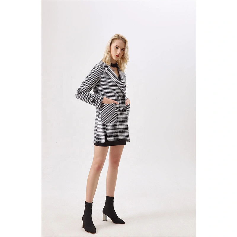 Winter coat women  white trench  Special Single Button Design jacket for women