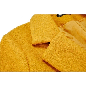 2019 Women Winter  Warm Long Turn-down Collar Windproof Wool Trench Coat  For Lady