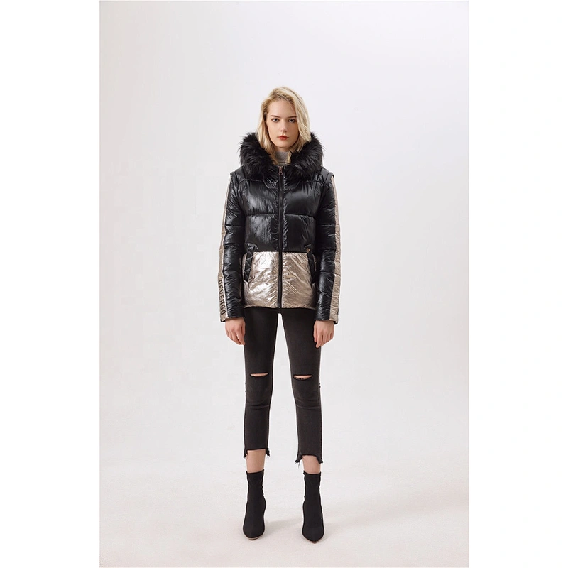 Fashion winter padding coat for women with down coats thicken down  raccoon  fur hood