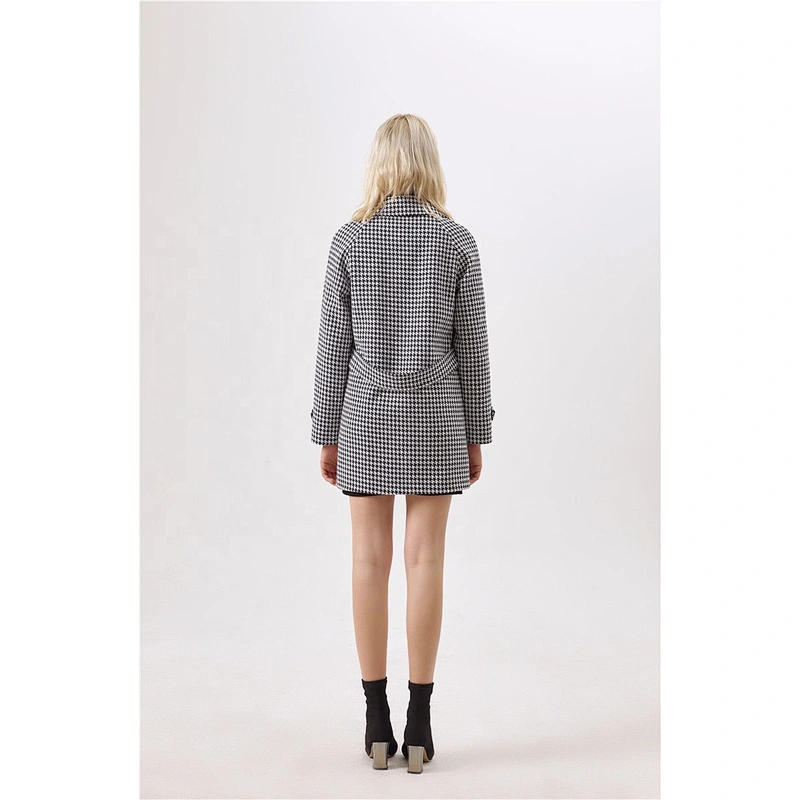 Winter coat women  white trench  Special Single Button Design jacket for women