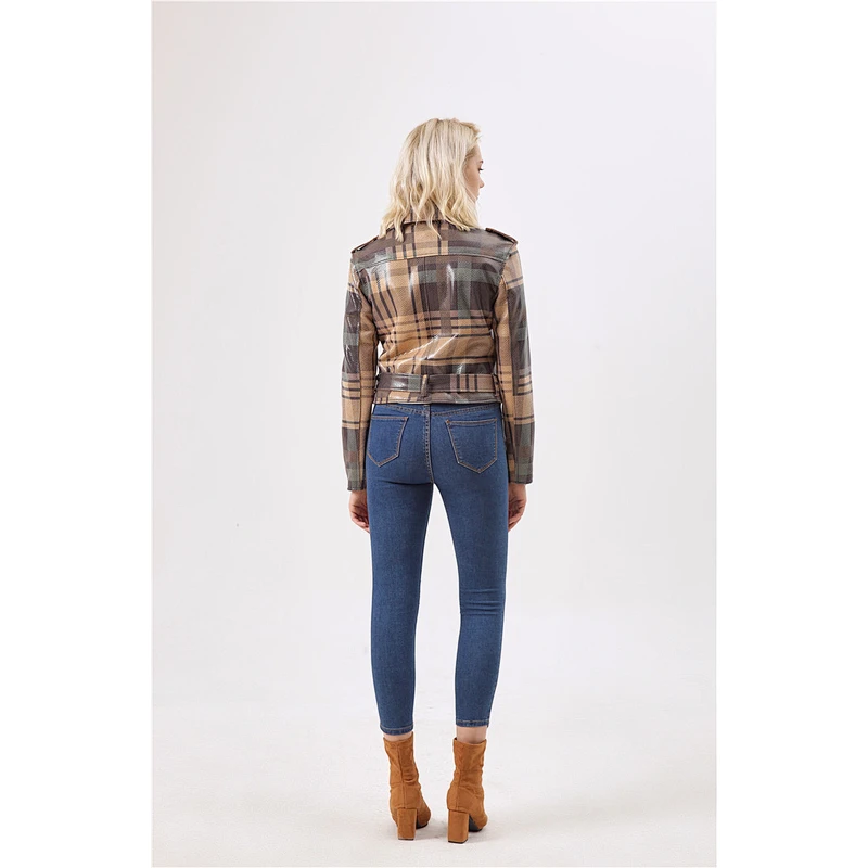 Ladies Fashion Jackets Women Clothes Custom design lattice zipperJacket LR-9928