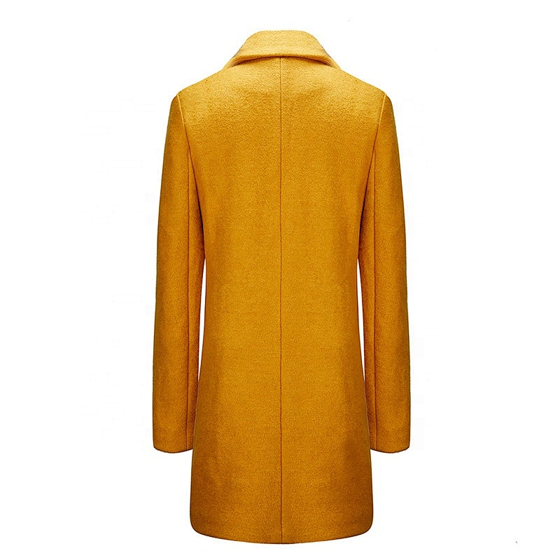 2019 Women Winter  Warm Long Turn-down Collar Windproof Wool Trench Coat  For Lady