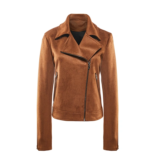 2019 Women Slim Spring  Black Coat Fashion Motorcycle Casual  Jacket For lady  LR-6510