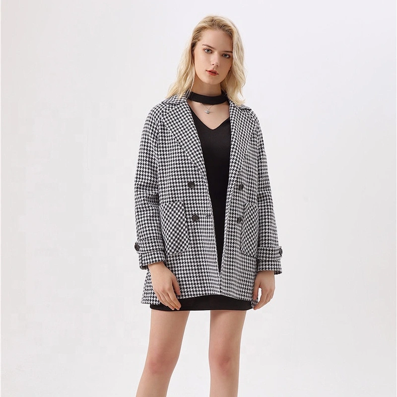 Winter coat women  white trench  Special Single Button Design jacket for women