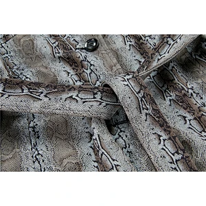 Autumn Printing Adjustable Waist With Plain Dyed Long Trench  Coat England Style For Lady (478-PSO-201)