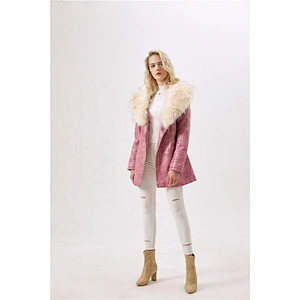 women winter coat with down coats thicken downwomen  fur hood jacket  clothing LR-6314B