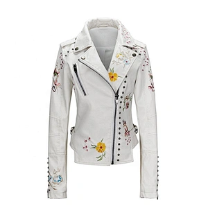 Fashion women's leather jacket Female pu Jacket Outerwear 17519