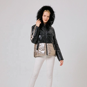 Fashion winter padding coat for women with down coats thicken down  raccoon  fur hood