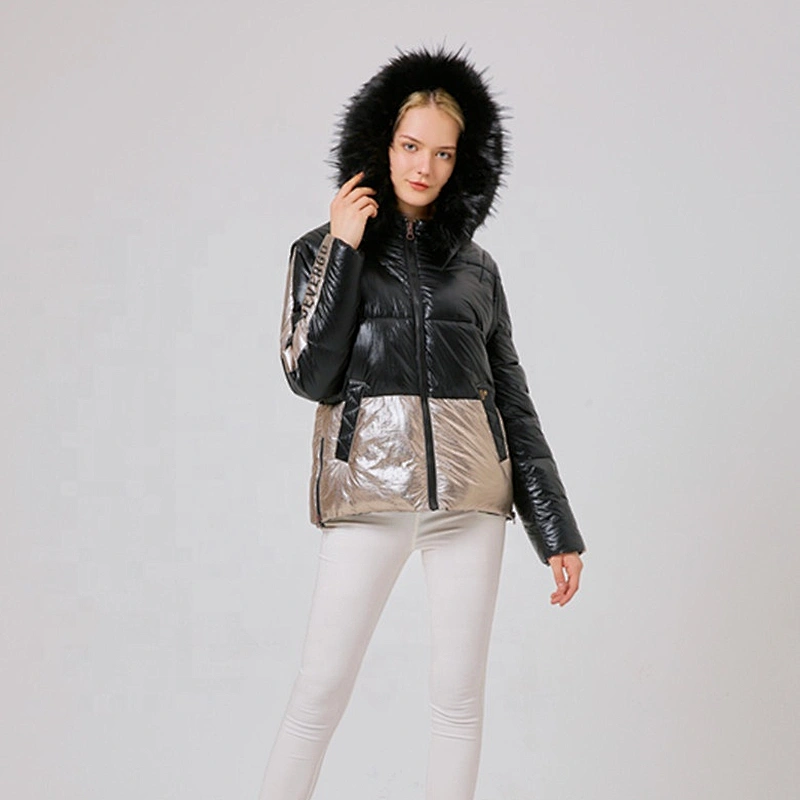 Fashion winter padding coat for women with down coats thicken down  raccoon  fur hood