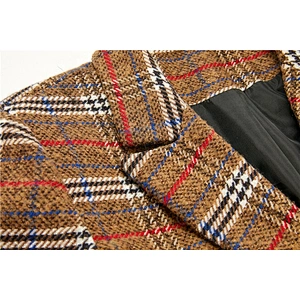 Women's fashion coat For Lady Winter Warm  Turn-down Collar Coat plain dyed Button LUCA-002