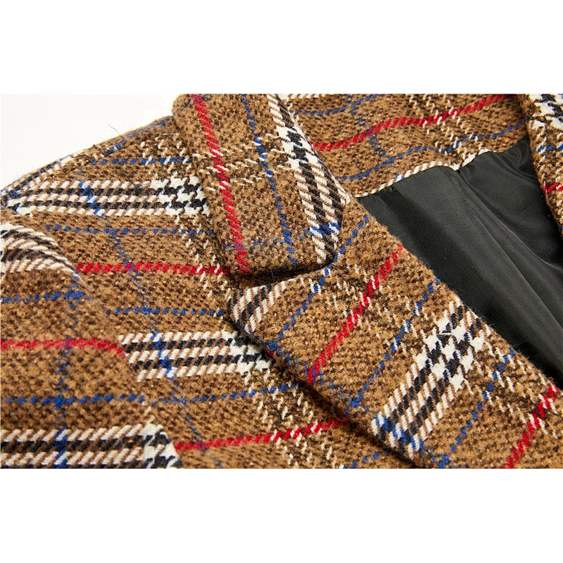 Women's fashion coat For Lady Winter Warm  Turn-down Collar Coat plain dyed Button LUCA-002