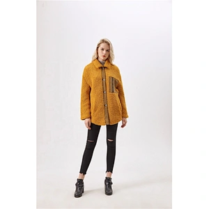 Women Turn-Down Collar Fur Coat Winter Warm Jacket With Fashion Design For Lady  LR-7079