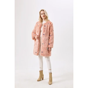 Women's O-Neck Faux Fur Coat Winter Clothing With Sex Design For Women LR-3688