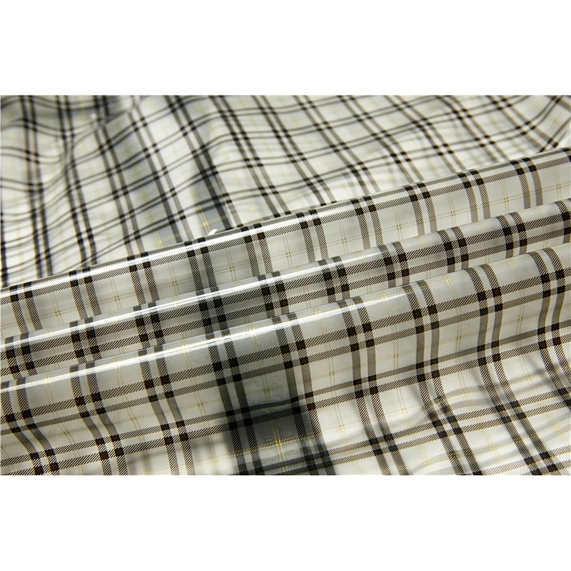 Design Plaid Waterproof Adult Raincoat  Women Long TPU Raincoats for Lady LR000