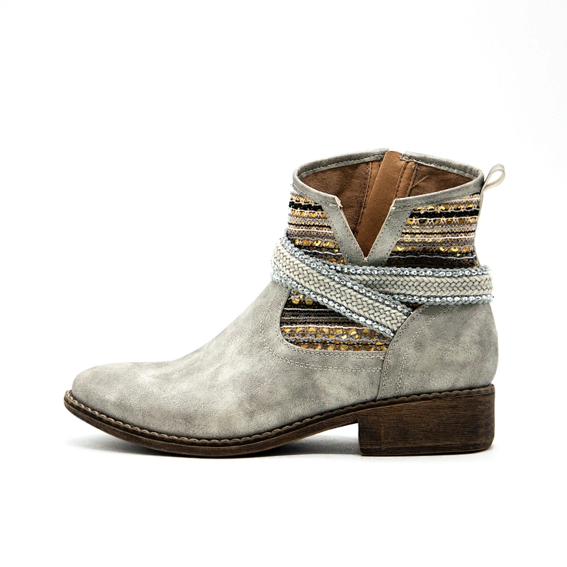 wholesale fashion ladies ankle winter shoes warm snow leather women boots for girls
