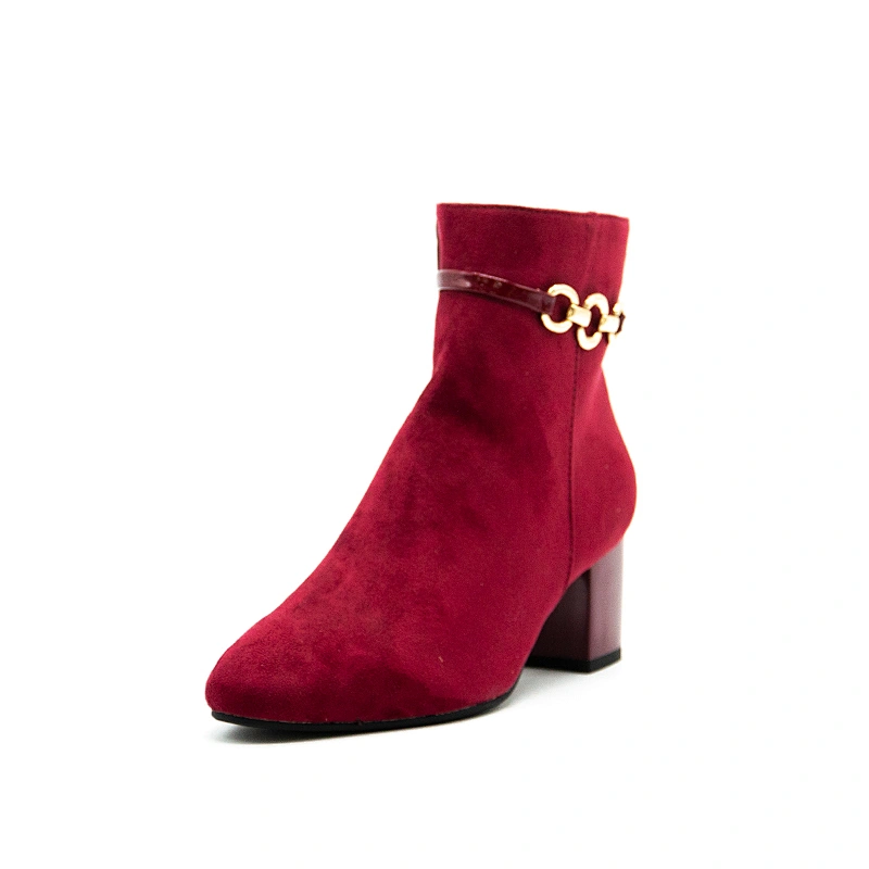 wholesale winter zip mid-calf ankle boots ladies women shoes
