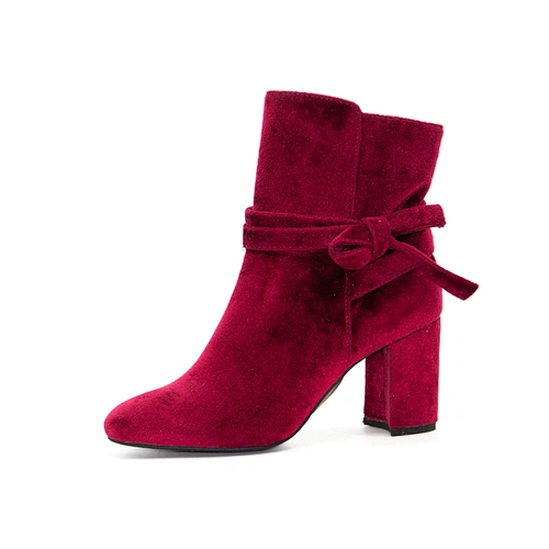 Genuine Red Leather Women Formal Office Flat Dress Shoes Heels