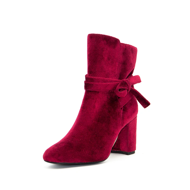 Genuine Red Leather Women Formal Office Flat Dress Shoes Heels