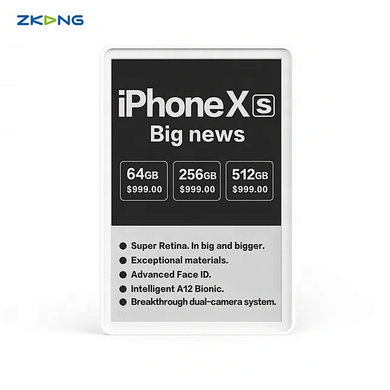 Hot sale white and black esl wireless e-ink display supermarket price tag