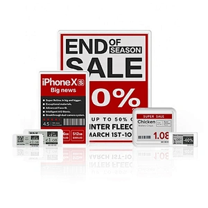 Hot sale white and black esl wireless e-ink display supermarket price tag