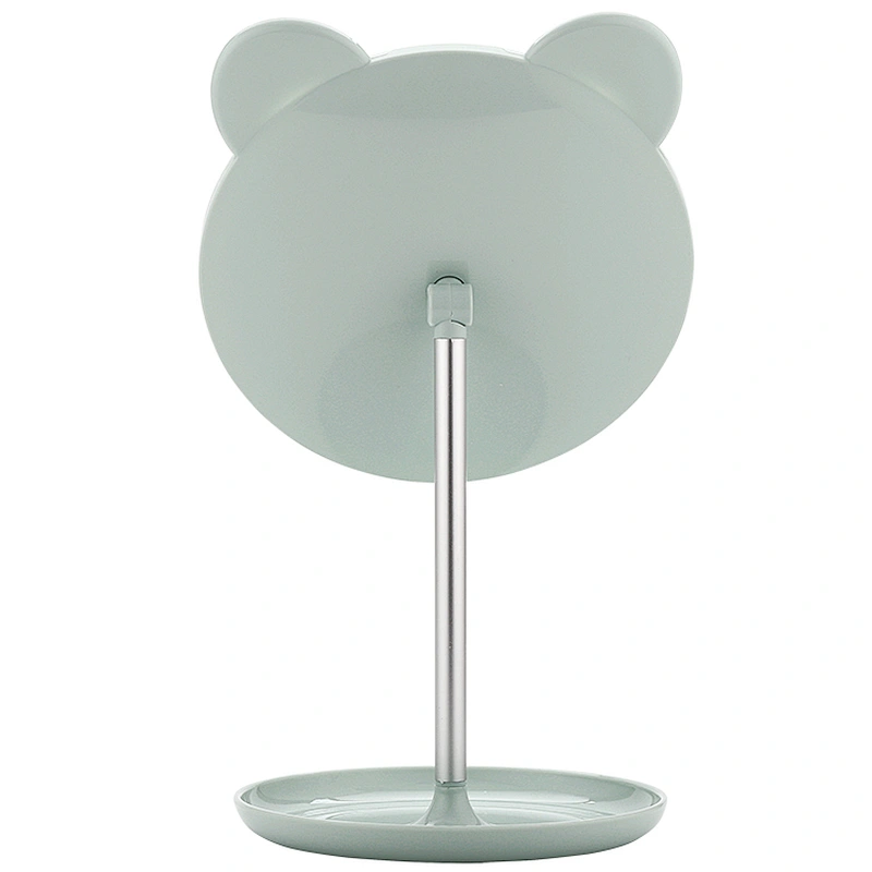 2019 Top selling Factory Round Tabletop Vanity Makeup Cosmetic desktop Mirror With Stand Standing Decorative Mirror With Green