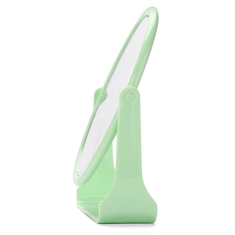 2019 Top selling Factory Round Tabletop Vanity Makeup Cosmetic desktop Mirror With Stand Standing Decorative Mirror With Green