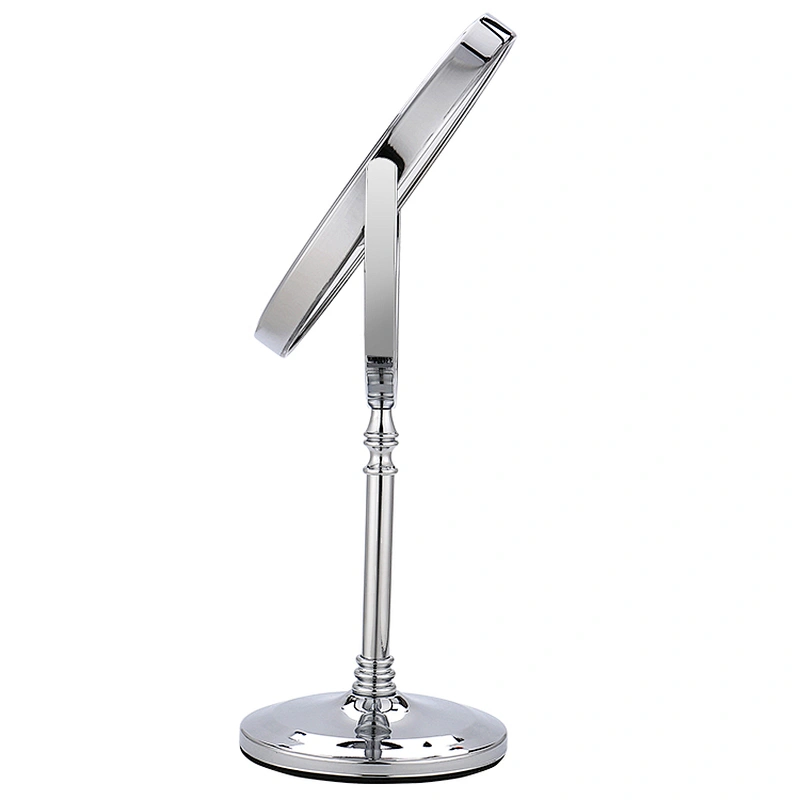 Round Double-Sided Makeup cosmetic desktop mirror Magnifying Double Sided Mirror With Stand Standing Mirror Adjustable Height