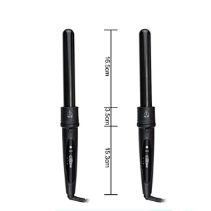 3-in-1 Curling Iron Wand Set, Interchangeable Ceramic Barrels and LCD Temperature Display Hair Curler,Heating Curling Wand for All Hair Type, Dual Voltage