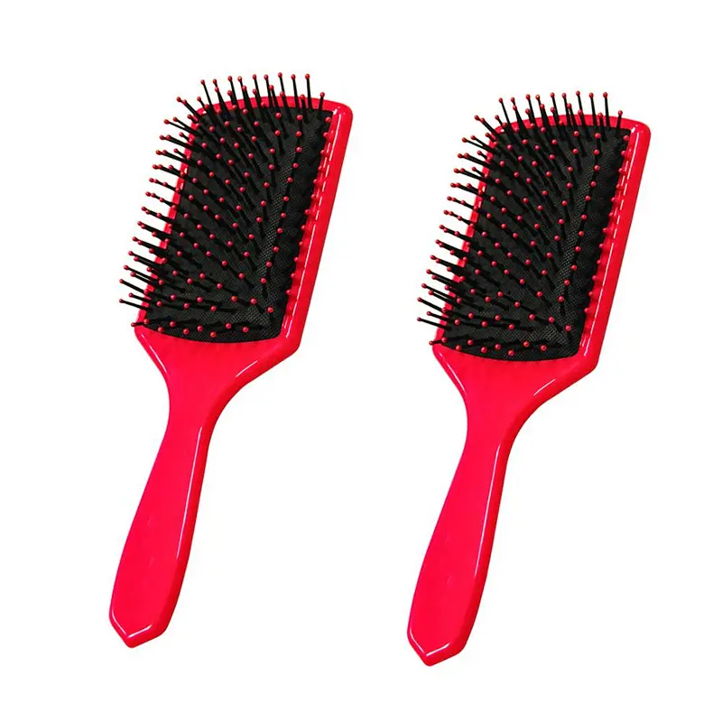 Anti-static Nylon Pins Plastic Square Paddle Hair Massage Paddle Brush