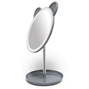 2019 Top selling Factory Round Tabletop Vanity Makeup Cosmetic desktop Mirror With Stand Standing Decorative Mirror With Gray