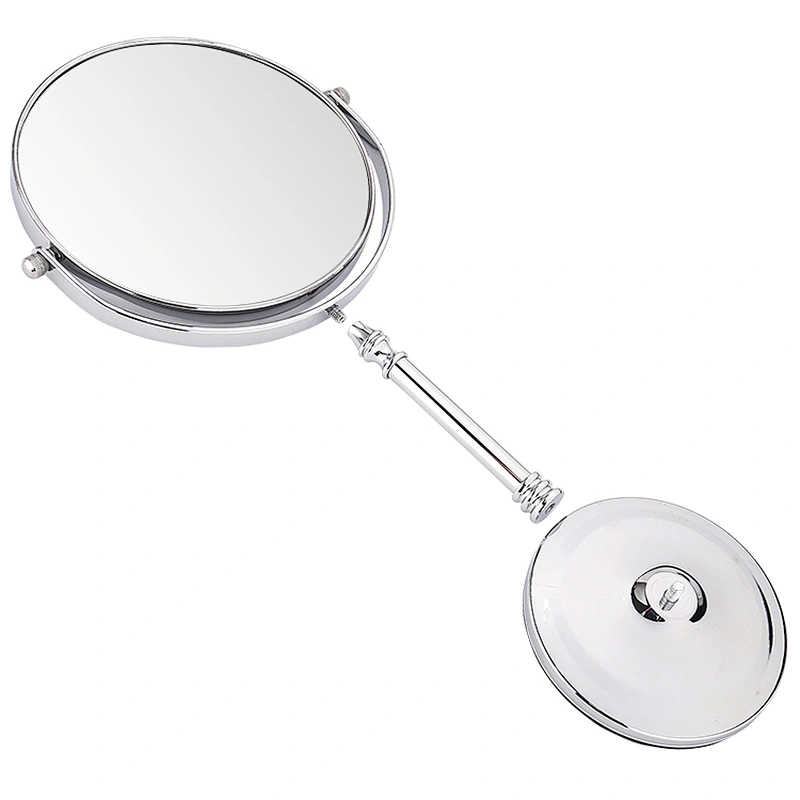 Round Double-Sided Makeup cosmetic desktop mirror Magnifying Double Sided Mirror With Stand Standing Mirror Adjustable Height