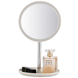 2019 Top selling Factory  Round Makeup cosmetic Mirror desktop for Bedroom or Bathroom With Stand Standing Decorative Mirror