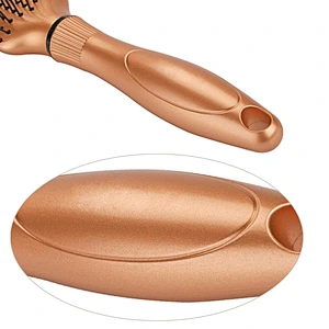Custom Logo Portable Nylon Bristles Massage Plastic Hair Comb Brush