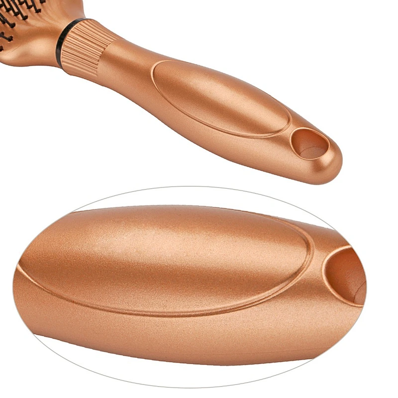 Custom Logo Portable Nylon Bristles Massage Plastic Hair Comb Brush