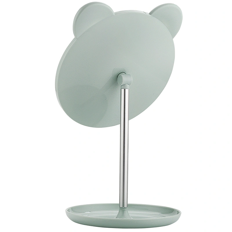 2019 Top selling Factory Round Tabletop Vanity Makeup Cosmetic desktop Mirror With Stand Standing Decorative Mirror With Green