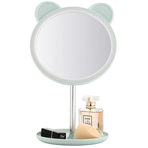 2019 Top selling Factory Round Tabletop Vanity Makeup Cosmetic desktop Mirror With Stand Standing Decorative Mirror With Green