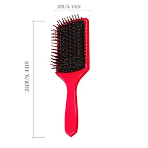 Anti-static Nylon Pins Plastic Square Paddle Hair Massage Paddle Brush