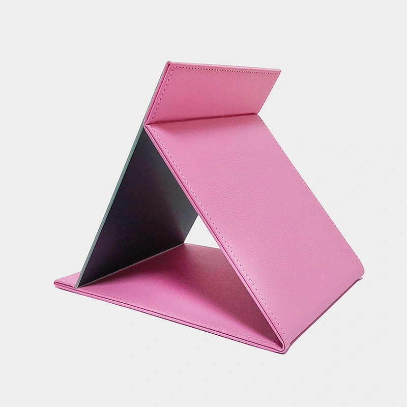Eco-friendly Pu Custom Make Up Mirror,waterproof Design Folding Cosmetic Mirror