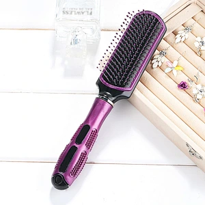 Factory Bulk Logo Printing Anti-static nylon hairbrush Plastic Styling Hair Brush