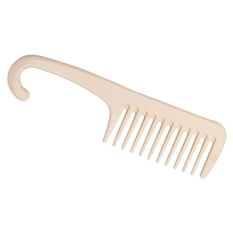 Plastic Hair Comb with Hook Shower Use Wide Teeth Hair Comb