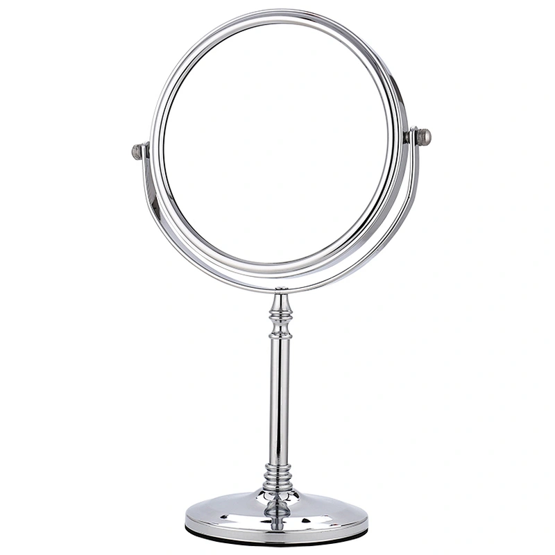 Round Double-Sided Makeup cosmetic desktop mirror Magnifying Double Sided Mirror With Stand Standing Mirror Adjustable Height