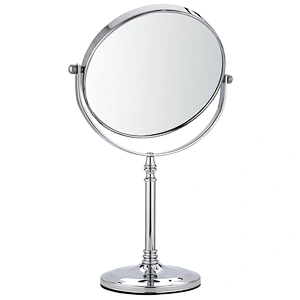 Round Double-Sided Makeup cosmetic desktop mirror Magnifying Double Sided Mirror With Stand Standing Mirror Adjustable Height
