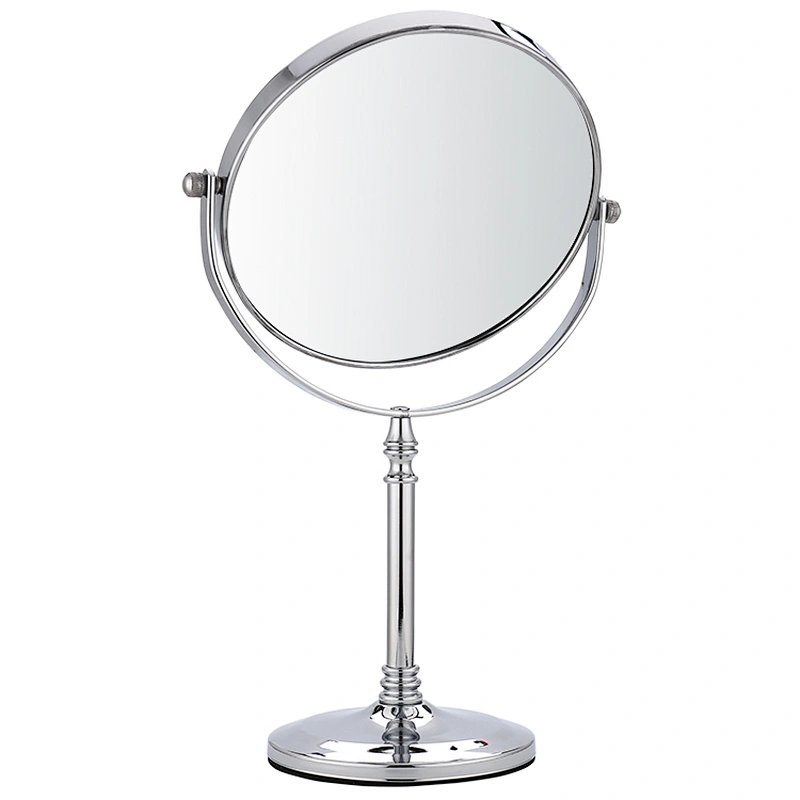 Round Double-Sided Makeup cosmetic desktop mirror Magnifying Double Sided Mirror With Stand Standing Mirror Adjustable Height