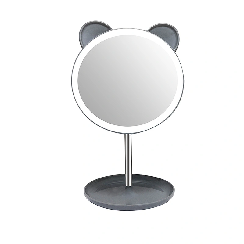 2019 Top selling Factory Round Tabletop Vanity Makeup Cosmetic desktop Mirror With Stand Standing Decorative Mirror With Gray