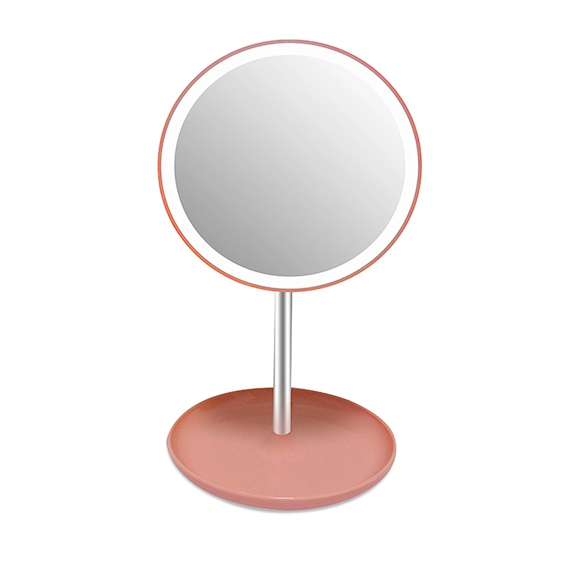 2019 Top selling Factory  Round Makeup cosmetic Mirror desktop for Bedroom or Bathroom With Stand Standing Decorative Mirror