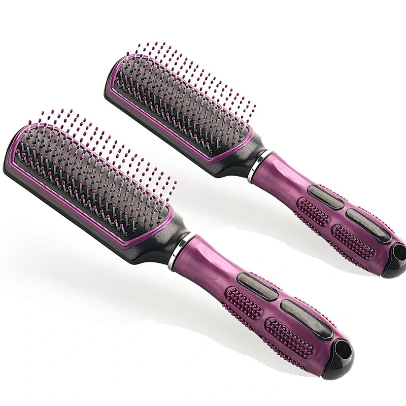 Factory Bulk Logo Printing Anti-static nylon hairbrush Plastic Styling Hair Brush