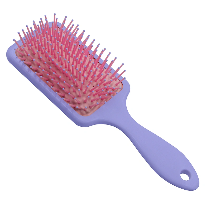 Logo High Quality Scalp Massage Plastic Square Hair Paddle Brush
