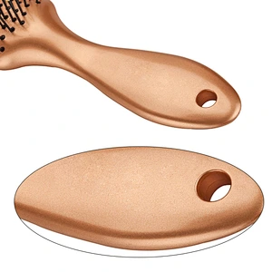 Eco-friendly Portable Travel Gold Plastic Handle Hair Comb Brush