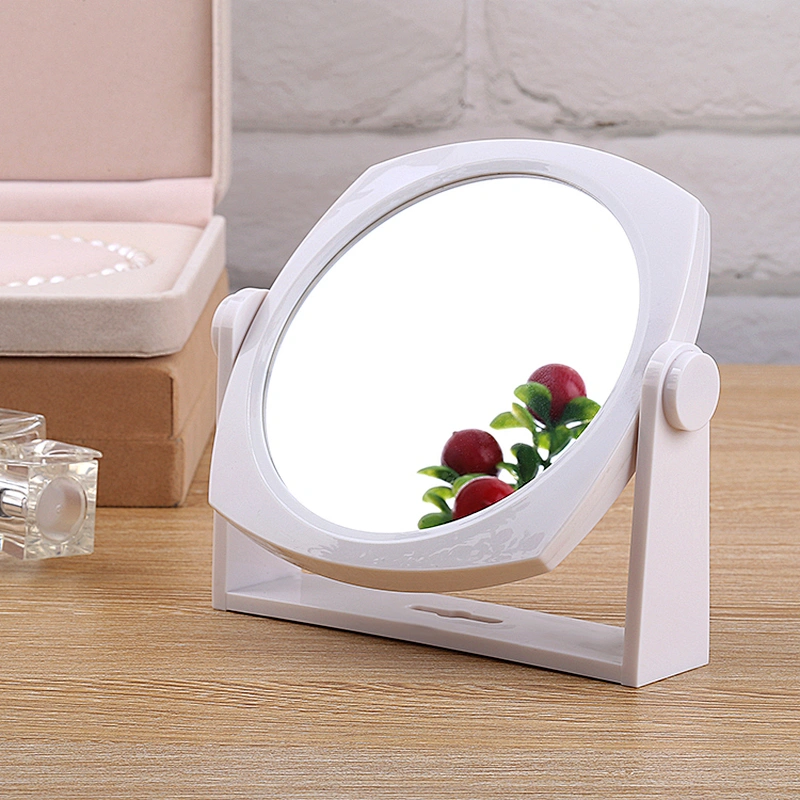 2019 Top selling Factory Round Tabletop Vanity Makeup Cosmetic desktop Mirror With Stand Standing Decorative Mirror With Withe
